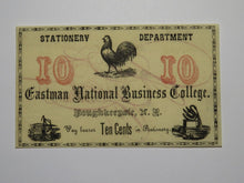 Load image into Gallery viewer, $.10 1870&#39;s Poughkeepsie New York Obsolete Currency Note Eastman College UNC++