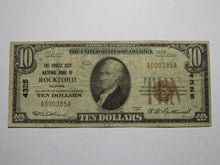 Load image into Gallery viewer, $10 1929 Rockford Illinois IL National Currency Bank Note Bill Ch. #4325 FINE