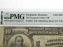 Load image into Gallery viewer, $10 1902 Gypsum Kansas KS National Currency Bank Note Bill Ch #9695 VF20 PMG