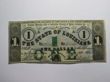 Load image into Gallery viewer, $1 1862 Baton Rouge Louisiana LA Obsolete Currency Bank Note Bill Crisp UNC+++