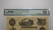 Load image into Gallery viewer, $.25 1864 Manchester New Jersey Obsolete Currency Bank Note Fractional Bill VF35