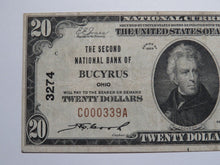 Load image into Gallery viewer, $20 1929 Bucyrus Ohio OH National Currency Bank Note Bill Ch. #3274 Very Fine