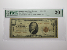 Load image into Gallery viewer, $10 1929 Englewood New Jersey NJ National Currency Bank Note Bill Ch. #4365 VF20