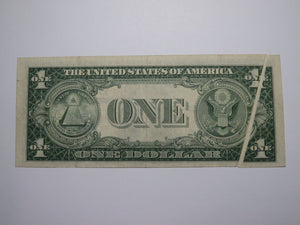 $1 1935 Silver Certificate Gutter Fold Error Bank Note Bill Blue Seal VF++