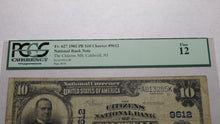 Load image into Gallery viewer, $10 1902 Caldwell New Jersey NJ National Currency Bank Note Bill #9612 FINE PCGS