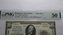 Load image into Gallery viewer, $10 1929 Bridgeton New Jersey NJ National Currency Bank Note Bill #1346 AU50 PMG