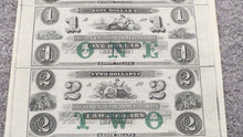 Load image into Gallery viewer, $1-$1-$2-$3 1860&#39;s Newport Rhode Island Obsolete Currency Uncut Sheet Bank Notes