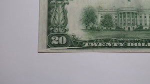 $20 1934-A Gutter Fold Error Cleveland Federal Reserve Bank Note Currency Bill