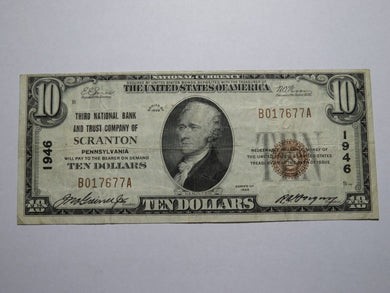 $10 1929 Scranton Pennsylvania PA National Currency Bank Note Bill Ch #1946 VF