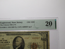 Load image into Gallery viewer, $10 1929 Englewood New Jersey NJ National Currency Bank Note Bill Ch. #4365 VF20