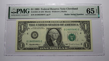 Load image into Gallery viewer, $1 1995 Radar Serial Number Federal Reserve Currency Bank Note Bill PMG UNC65EPQ