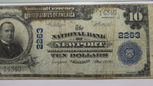 Load image into Gallery viewer, $10 1902 Newport Vermont VT National Currency Bank Note Bill Ch. #2263 F15 PMG