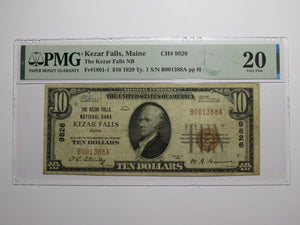 $10 1929 Kezar Falls Maine National Currency Bank Note Bill Ch. #9826 VF20 PMG