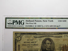 Load image into Gallery viewer, $5 1929 Holland Patent New York National Currency Bank Note Bill #5299 F15 PMG