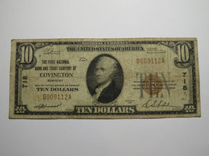 $10 1929 Covington Kentucky KY National Currency Bank Note Bill Ch. #718 RARE