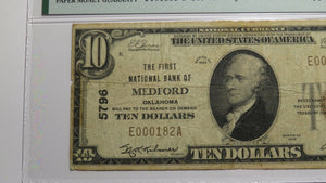 $10 1929 Medford Oklahoma OK National Currency Bank Note Bill Ch. #5796 F15 PMG