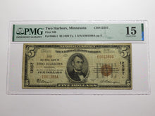 Load image into Gallery viewer, $5 1929 Two Harbors Minnesota National Currency Bank Note Bill #12357 F15 PMG