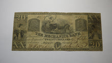 Load image into Gallery viewer, $20 1849 Augusta Georgia GA Obsolete Currency Bank Note Bill The Mechanics Bank