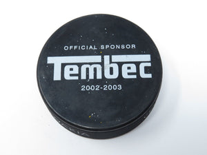 2002-03 Abitibi Eskimos Official Game Used Puck Hockey Team Quebec NOJHL