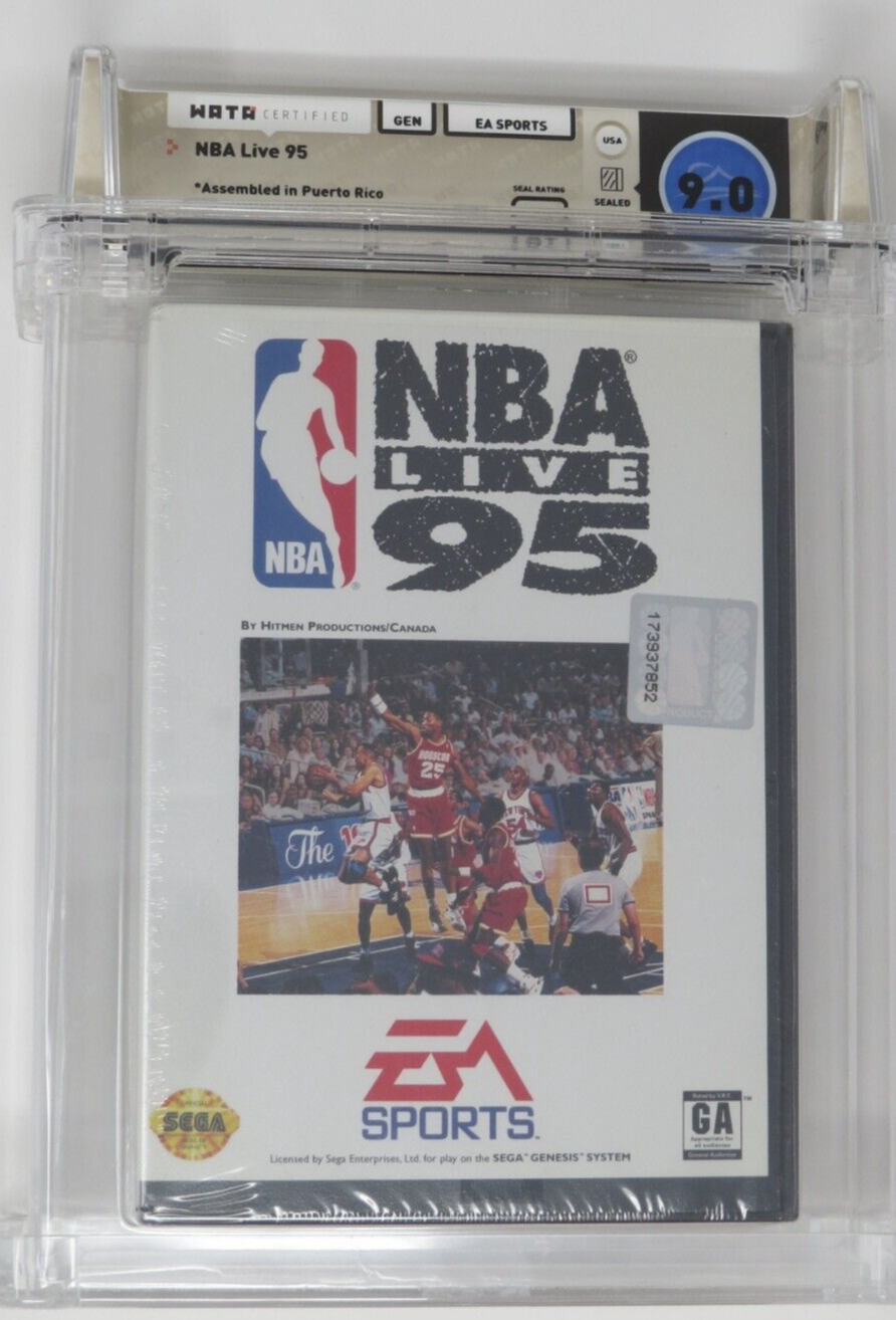 NBA Live '95 Basketball Sega Genesis Factory Sealed Video Game Wata 9.0 A+