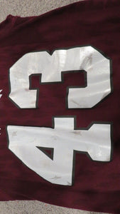 2017 Fletcher Adams Mississippi State Game Used Worn Football Jersey Alabama St.