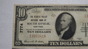 $10 1929 South Otselic New York NY National Currency Bank Note Bill #7774 VF!