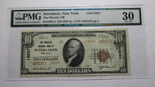 Load image into Gallery viewer, $10 1929 Interlaken New York NY National Currency Bank Note Bill! Ch #13037 VF30