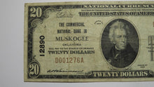 Load image into Gallery viewer, $20 1929 Muskogee Oklahoma OK National Currency Bank Note Bill Ch #12890 FINE