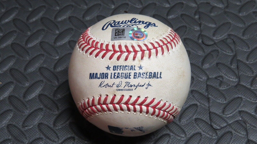 2020 Alex Cobb Baltimore Orioles Strikeout Game Used Baseball! Joe Panik K