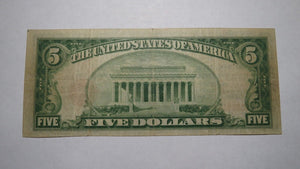 $5 1929 Knightstown Indiana IN National Currency Bank Note Bill! Ch. #872 FINE+