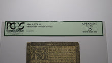 Load image into Gallery viewer, 1770 $8 Annapolis Maryland MD Colonial Currency Bank Note Bill VF25 PCGS Eight