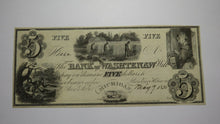 Load image into Gallery viewer, $5 1835 Ann Arbor Michigan MI Obsolete Currency Bank Note Bill Washtenaw Bank AU