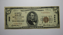 Load image into Gallery viewer, $5 1929 Mountville Pennsylvania PA National Currency Bank Note Bill! Ch #3808 VF