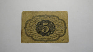 1863 $.05 First Issue Fractional Currency Obsolete Bank Note Bill! 1st Issue