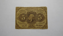 Load image into Gallery viewer, 1863 $.05 First Issue Fractional Currency Obsolete Bank Note Bill! 1st Issue