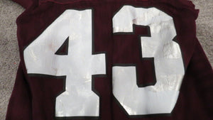 2017 Fletcher Adams Mississippi State Game Used Worn Football Jersey Alabama St.