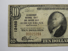 Load image into Gallery viewer, $10 1929 Albuquerque New Mexico NM National Currency Bank Note Bill #12485 FINE+