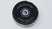 Load image into Gallery viewer, 2022-23 Seattle Kraken Vs. Winnipeg Jets Game Used Puck -NHL Tracker Puck