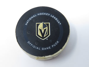 2021-22 Evgenii Dadonov Vegas Golden Knights Game Used Goal Puck -Marchessault A