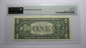 $1 1995 Radar Serial Number Federal Reserve Currency Bank Note Bill PMG UNC65EPQ