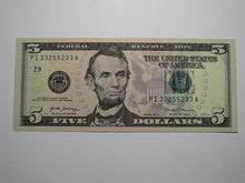 Load image into Gallery viewer, $5 2017 Radar Serial Number Federal Reserve Currency Bank Note Bill #33255233