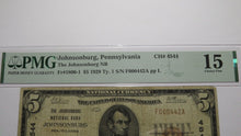 Load image into Gallery viewer, $5 1929 Johnsonburg Pennsylvania National Currency Bank Note Bill #4544 F15 PMG