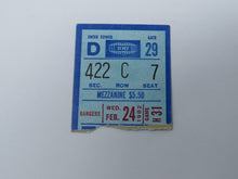 Load image into Gallery viewer, February 24, 1982 New York Rangers Vs. Chicago Blackhawks NHL Hockey Ticket Stub