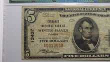 Load image into Gallery viewer, $5 1929 Winter Haven Florida FL National Currency Bank Note Bill Ch #13437 F15