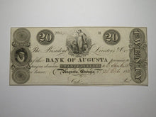 Load image into Gallery viewer, $20 1833 Augusta Georgia Obsolete Currency Bank Note Bill UNC++ Bank of Augusta