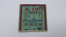 Load image into Gallery viewer, December 26, 1969 New York Rangers Vs. Pittsburgh Penguins Hockey Ticket Stub