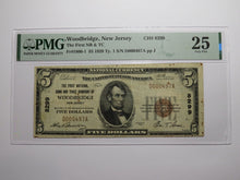 Load image into Gallery viewer, $5 1929 Woodbridge New Jersey NJ National Currency Bank Note Bill Ch #8299 VF25