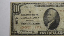 Load image into Gallery viewer, $10 1929 Georgetown Kentucky KY National Currency Bank Note Bill! Ch. #8579 RARE