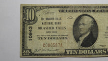 Load image into Gallery viewer, $10 1929 Brasher Falls New York NY National Currency Bank Note Bill #10943 FINE