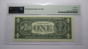 $1 1995 Radar Serial Number Federal Reserve Currency Bank Note Bill PMG UNC65EPQ